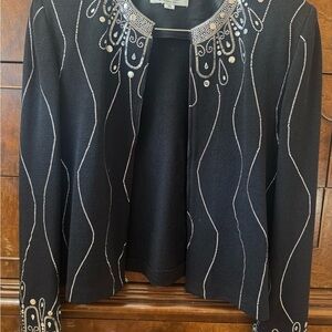 Embellished St.John Black Jacket